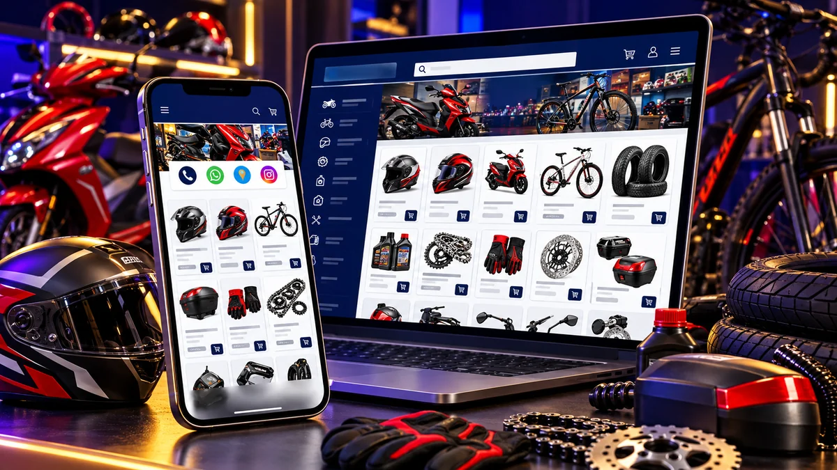 Vitrine digital com catálogo de produtos para uma loja online